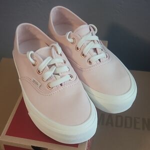 Vans Light Pink Canvas Shoes with White Accents